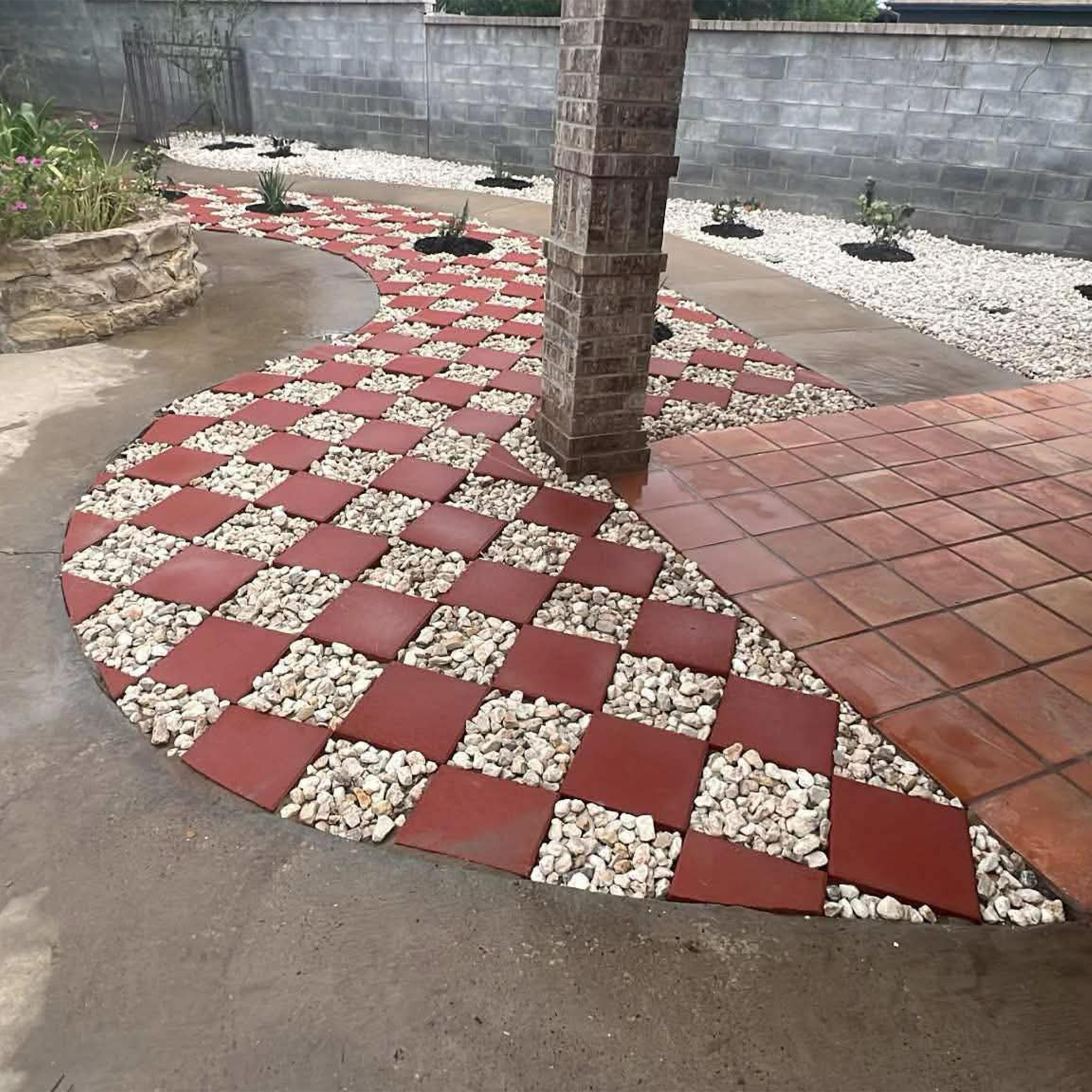 Paver and rock patio project